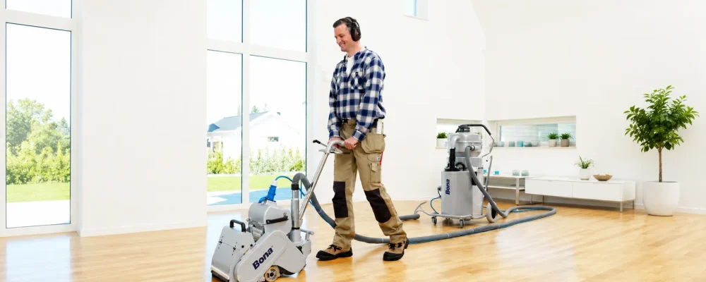 Modern Floor Care in a Sunlit Interior